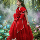 Girls Red Gown length premium dress m260001