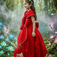 Girls Red Gown length premium dress m260001