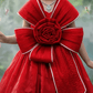 Girls Red Gown length premium dress m260001