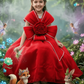 Girls Red Gown length premium dress m260001