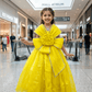 Girls yellow color Gown length premium dress m260003