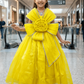 Girls yellow color Gown length premium dress m260003