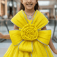 Girls yellow color Gown length premium dress m260003