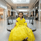 Girls yellow color Gown length premium dress m260003