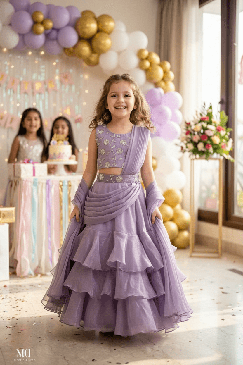 Purple Designer lehenga choli set