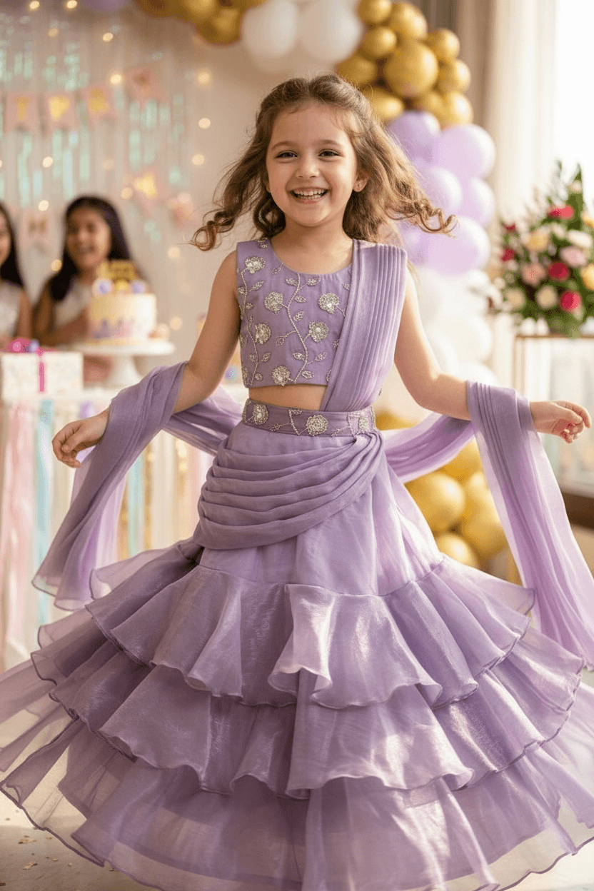 Purple Designer lehenga choli set