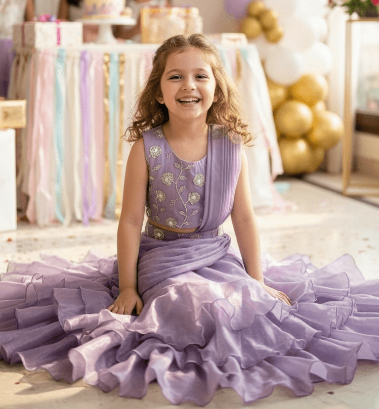 Purple Designer lehenga choli set