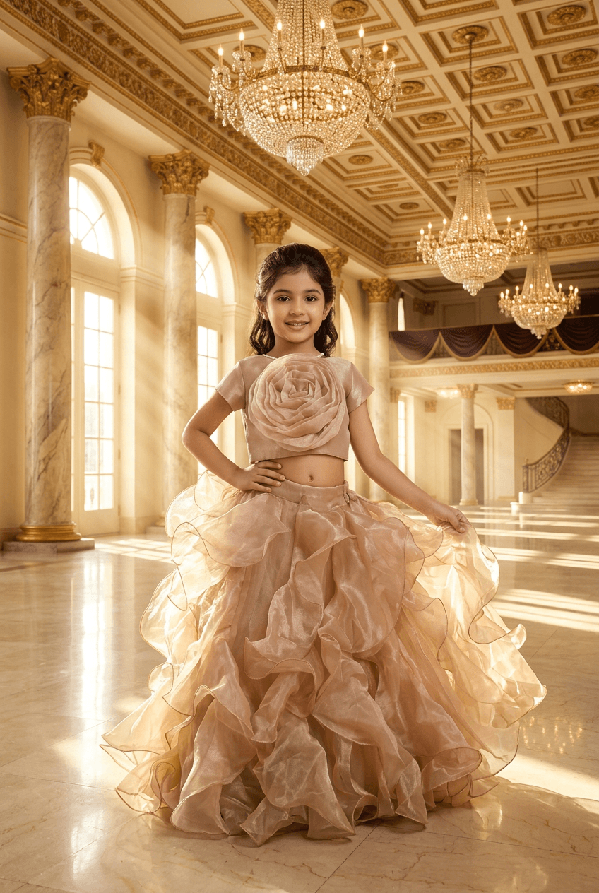 champagne Designer lehenga choli set
