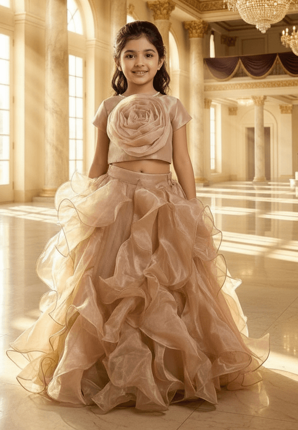 champagne Designer lehenga choli set