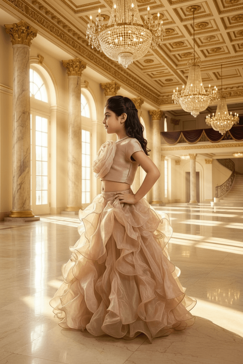 champagne Designer lehenga choli set