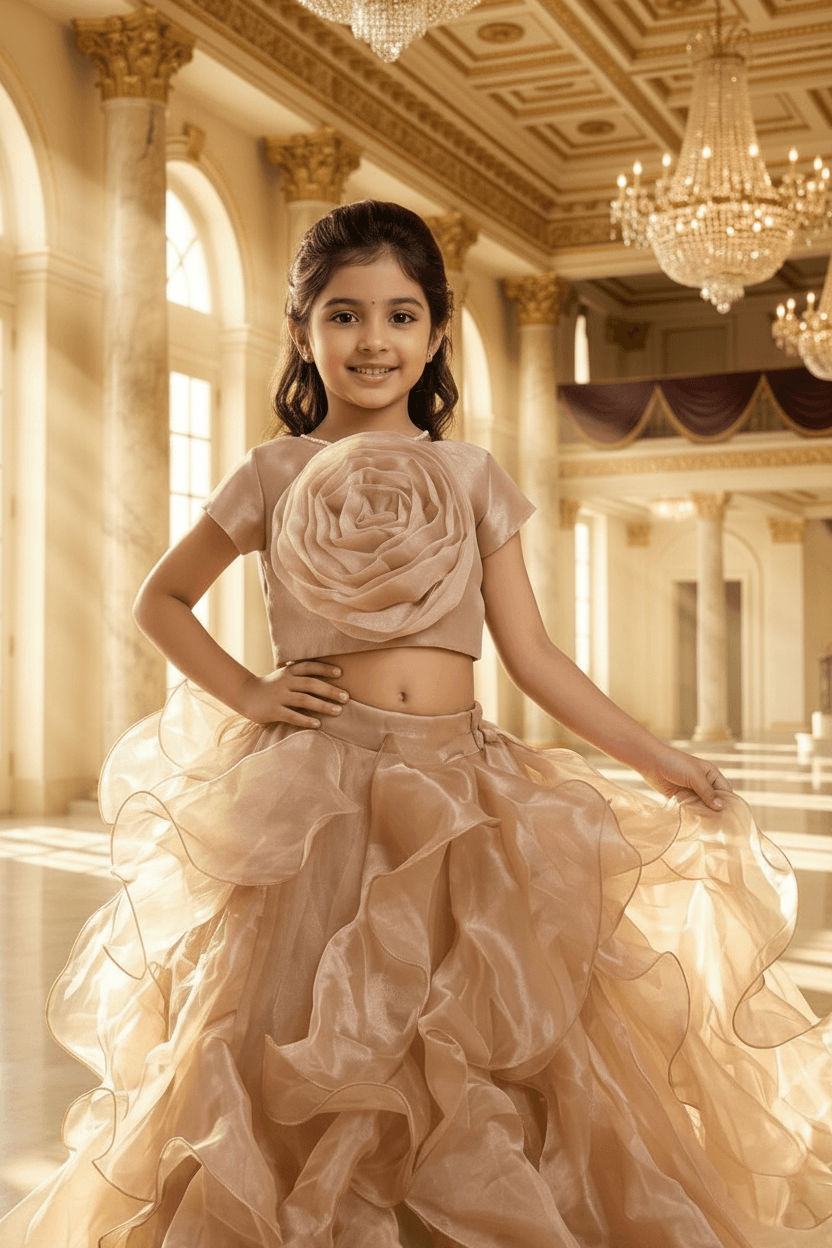 champagne Designer lehenga choli set