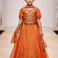 Orange Designer lehenga choli set