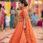 Orange Designer lehenga choli set