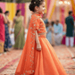 Orange Designer lehenga choli set