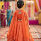 Orange Designer lehenga choli set