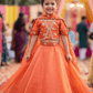Orange Designer lehenga choli set