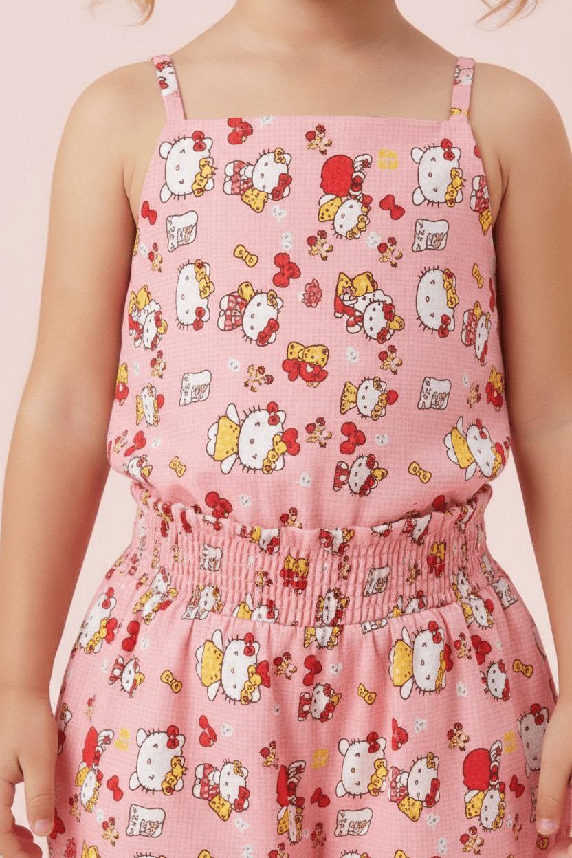 peach cotton co ord set M260007