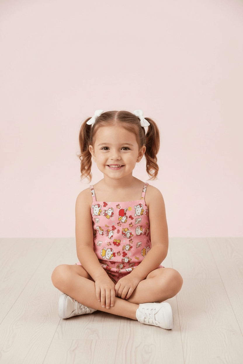 peach cotton co ord set M260007