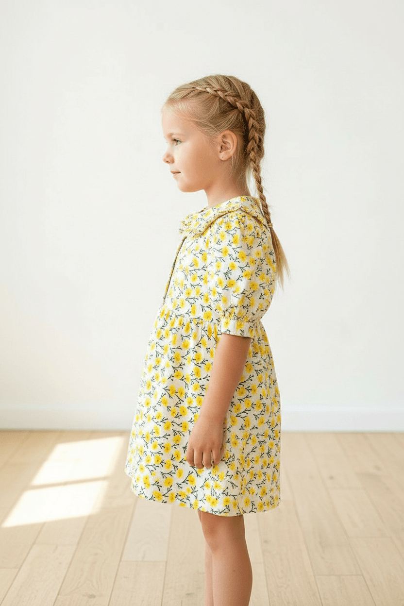 yellow cotton frock M260008