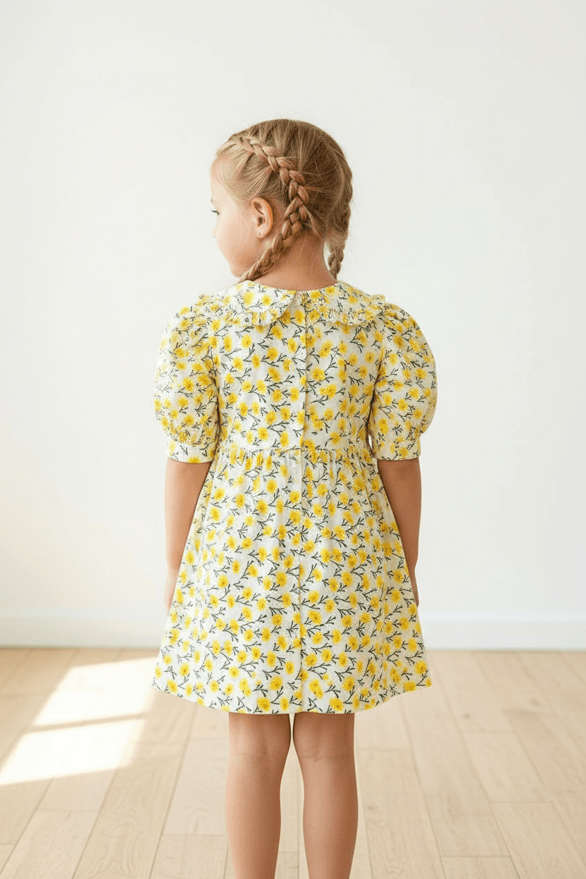 yellow cotton frock M260008