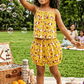 yellow cotton co ord set M260012