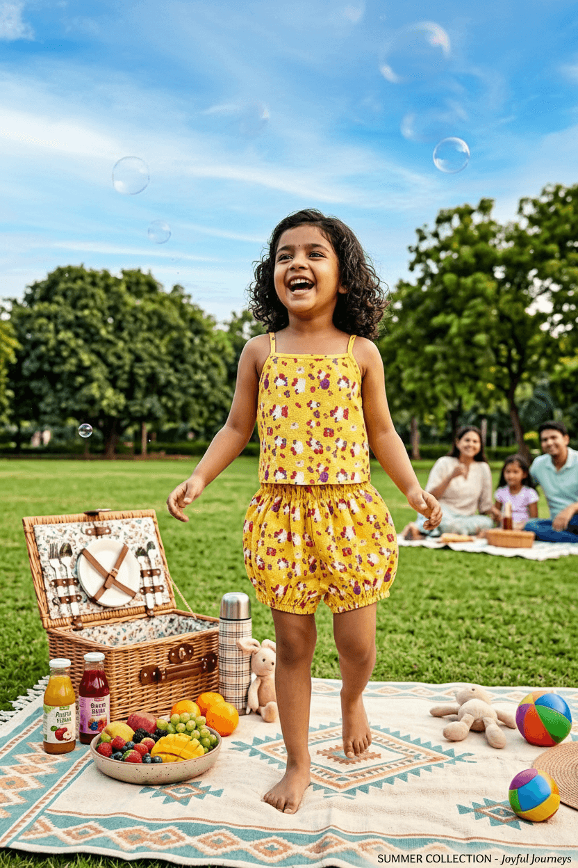 yellow cotton co ord set M260012