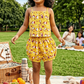 yellow cotton co ord set M260012