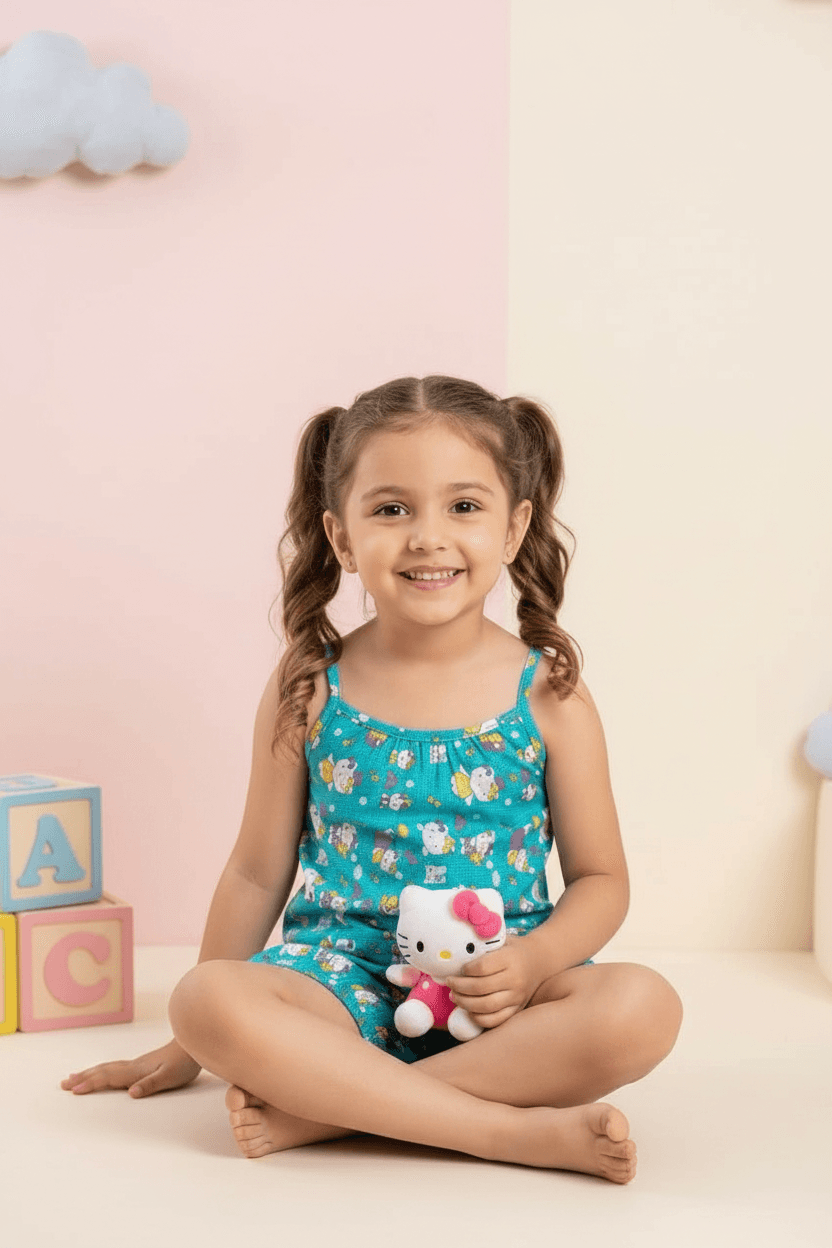 green cotton co ord set M260013