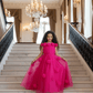 Girls Magenta Gown length Party dress M231201