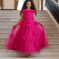 Girls Magenta Gown length Party dress M231201