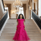 Girls Magenta Gown length Party dress M231201