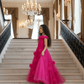 Girls Magenta Gown length Party dress M231201
