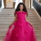 Girls Magenta Gown length Party dress M231201