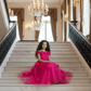 Girls Magenta Gown length Party dress M231201