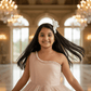 Girls Champagne Gown length Party dress M232201