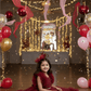 Girls Wine knee length Party frock M240020