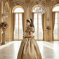 Girls gold gown length dress m250288