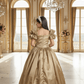 Girls gold gown length dress m250288