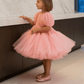 SALE Girls Peach knee length Party frock M240009