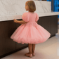 SALE Girls Peach knee length Party frock M240009