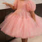 SALE Girls Peach knee length Party frock M240009