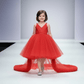 Girls Red  Party frock m240029