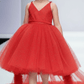 Girls Red  Party frock m240029