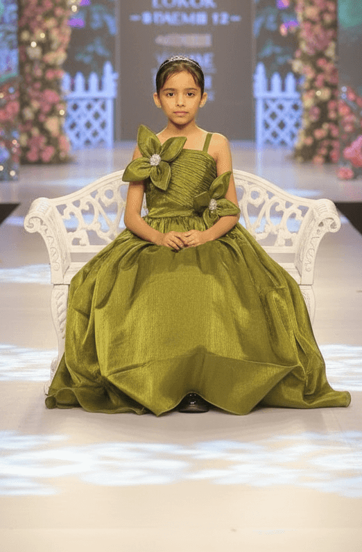 Green Designer Party Wear Gown