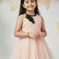 Girls champagne knee length Party frock m234101