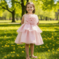 Girls champagne  Party frock m240016
