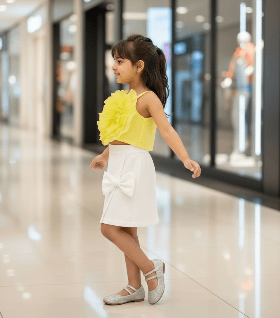 Girls premium skirt and top clothing set-M250021