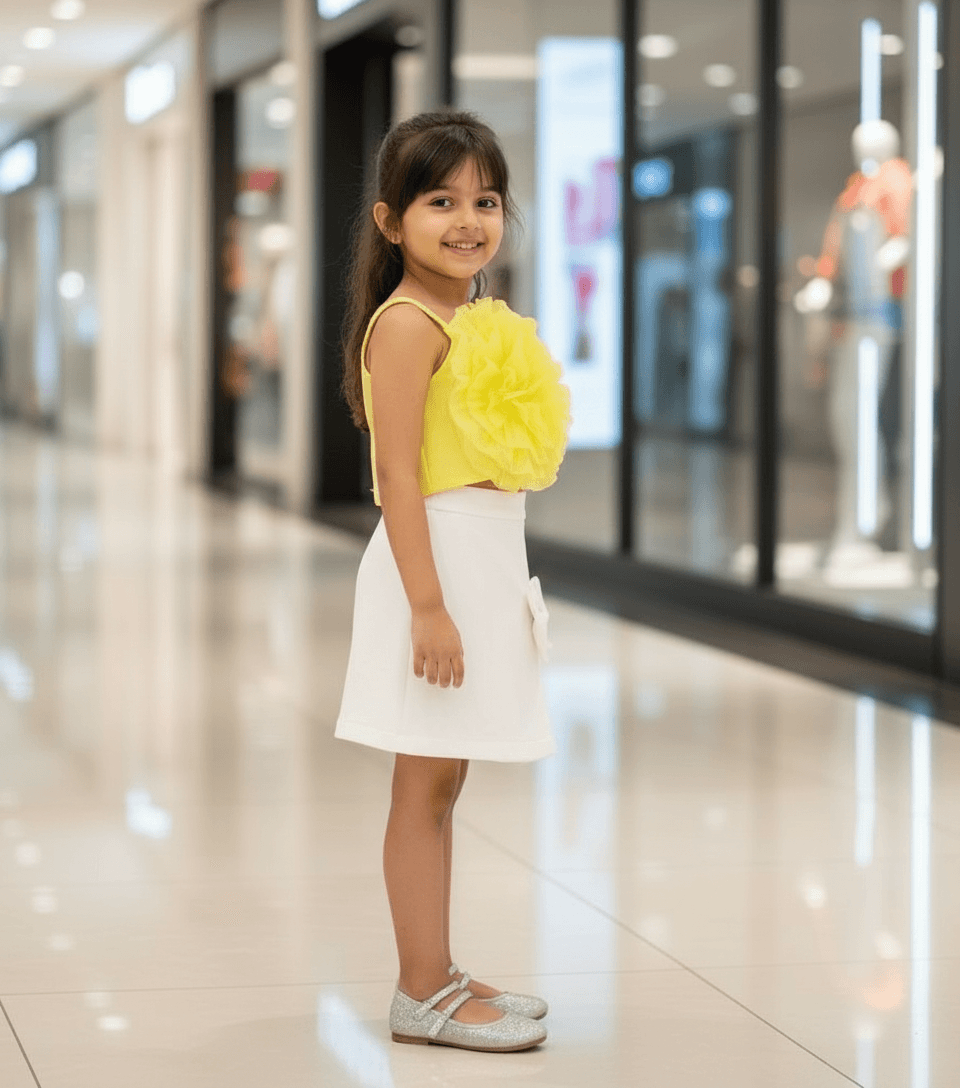 Girls premium skirt and top clothing set-M250021