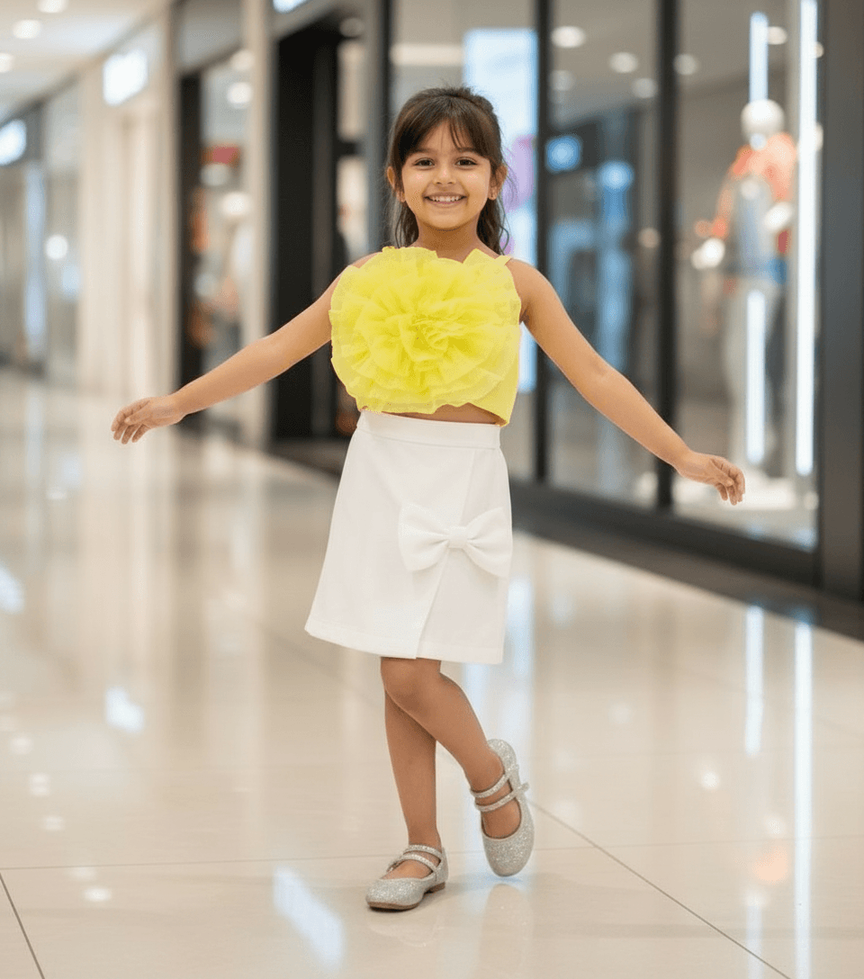 Girls premium skirt and top clothing set-M250021