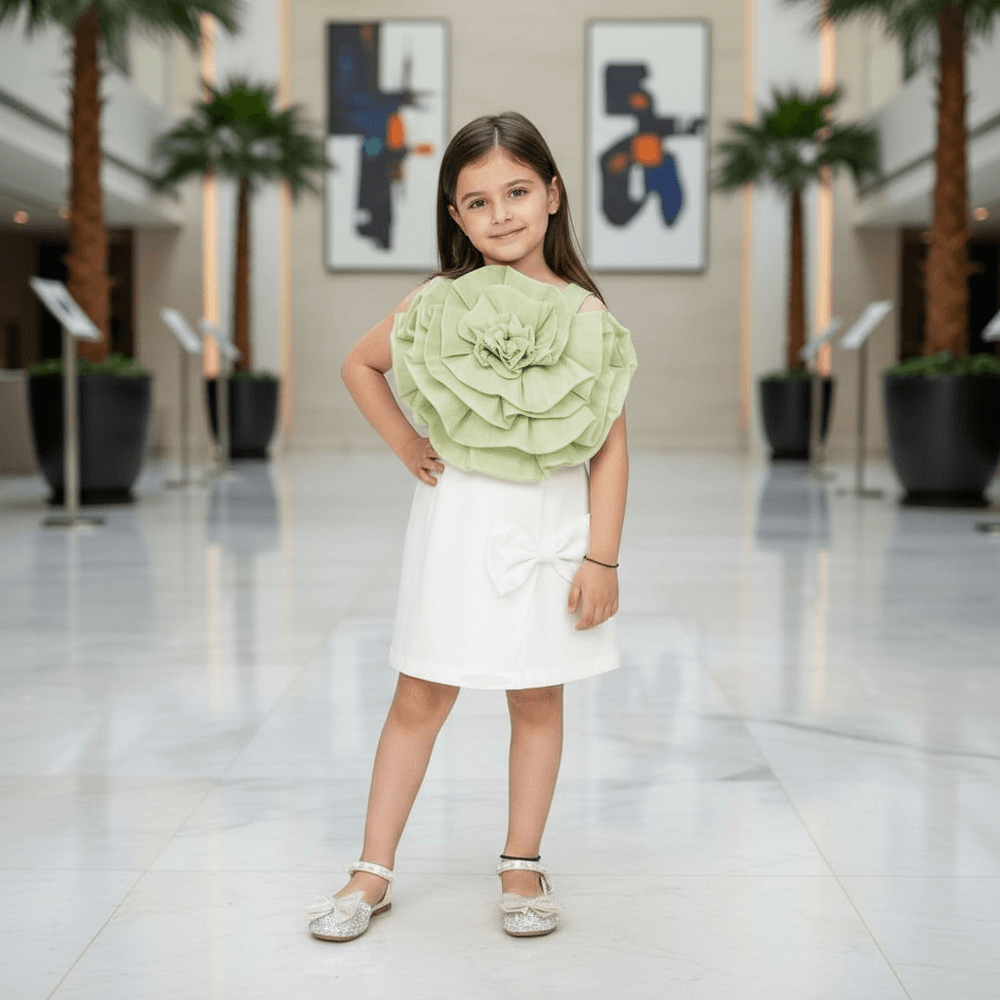 Girls premium skirt and top clothing set-M250019